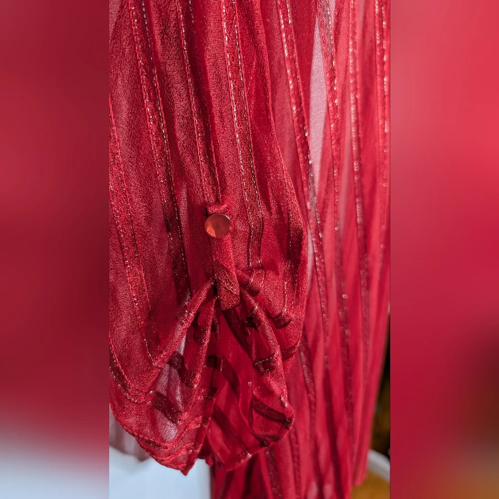 Sheer Red Women's Robe - Picture 3 of 5